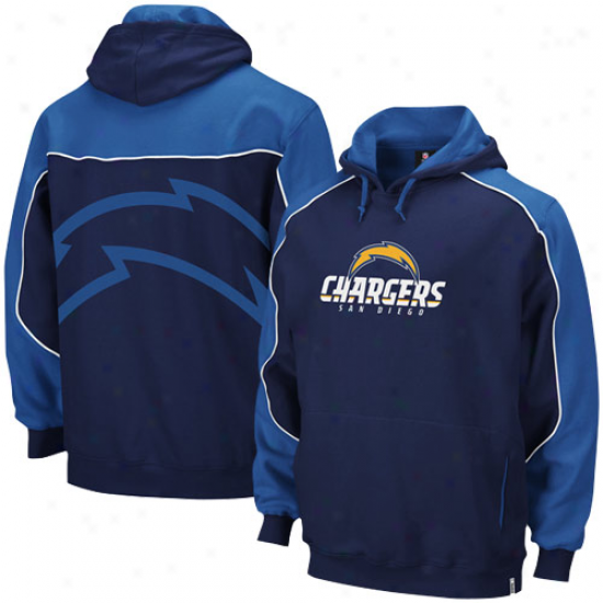 Sandiego Charger Fleece : Reebok Sandiego Charger Navy Blie-electric Blue Arena Pullover Fkeece