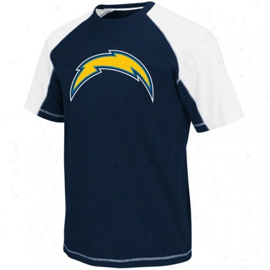 Sandiego Chargers Attire: Sandiego Chargers Navy Blue-white Victory Gear Iii Premium T-shirt