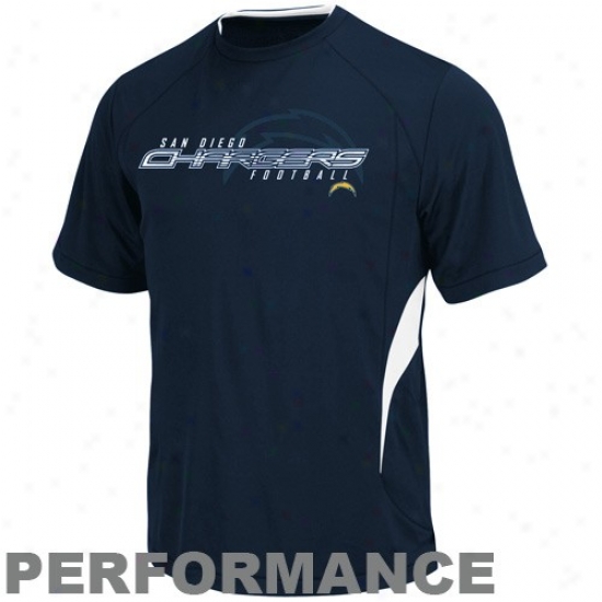 Sandiego Chargers T-shirt : Sandiego Chargers Navy Blue Fan Condition Iii Playing T-shirt