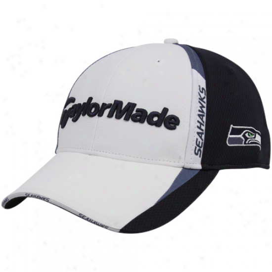 Sez Hawks Hats : Taylormade Ocean Hawks White-navy Blue 2010 Nfl Golf Adjustable Hats