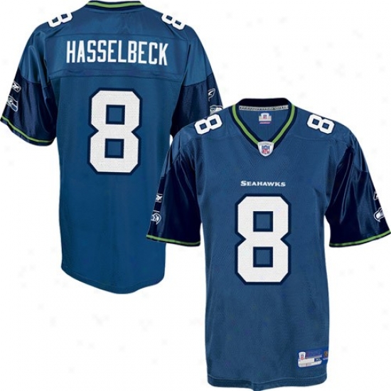 Seahawks Jerseys : Reebok Nfl Equipment Seahawks #8 Matt Hasselbeck Pacific Blue Replica Football Jerseys