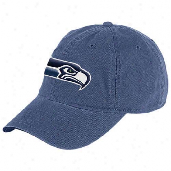 Seahawks Merchandise: Reebok Seahawks Youth Pacific Blue Bawic Logo Adjustable Hat