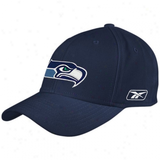 Seattle Sea Hawk Hat : Reebok Seattle Sea Hawk Pacific Blue Coaches Flex Hat