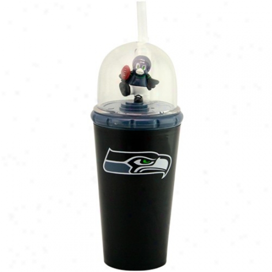 Seattle Seahawks Black Wind-up Mascot Cup