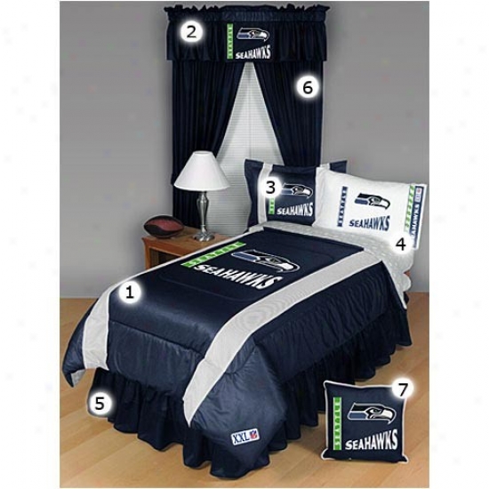 Seattle Seahawks Queen Size Sideline Bedroom Set