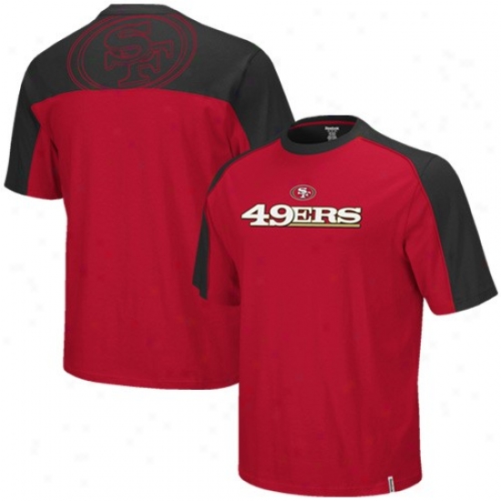 Sf 49ers Shirts : Reebok Sf 49ers Cardinal-black Draft Pick Shirts