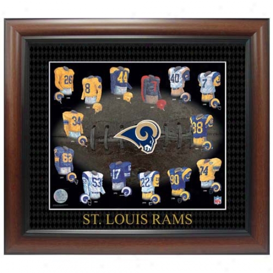 St. Louis Rams Evoultion Of Thee Team Uniform Framed Picture