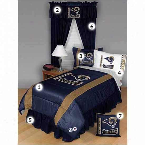 St. Louis Rams Queen Size Sideline Bedroom Set