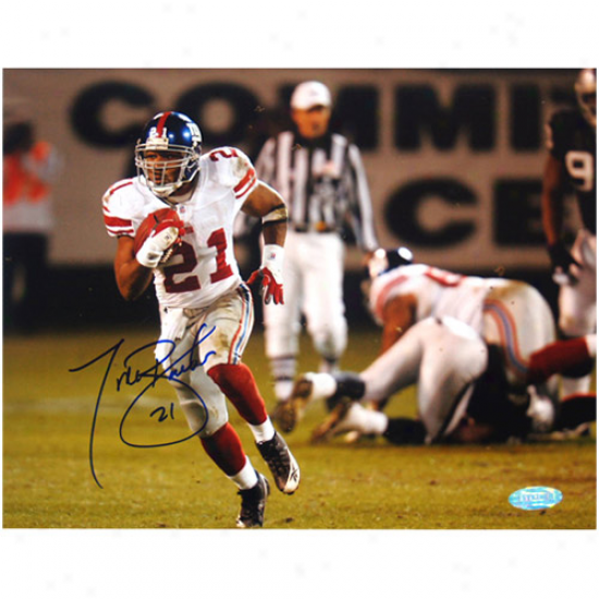 Steiner Sports Just discovered York Giants Autographed #21 Tiki Barber Run Vs. Oakland 8'' X 10'' Landscape Photograph