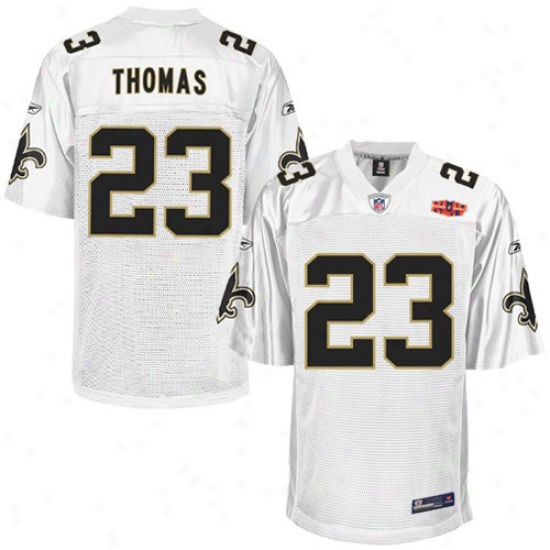 Super Bowl Merchandise Jerseys : Reebok Nfl Equipment New Orleans Saints #23 Pierre Thomas White Super Hollow Xliv Champions Football Jerseys