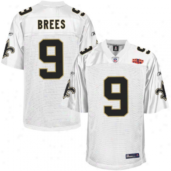 Super Bowl Merchandise Jerseys : Reebok Nfl Equipment New Orleans Saints #9 Drew Brees White Super Bowl Xliv Champions Football Jerseys