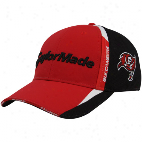 Tampa Bay Buccaneer Hat : Taylormade Tampa Recess  Buccaneer Red-black 2010 Nfl Golf Adjustable Hat
