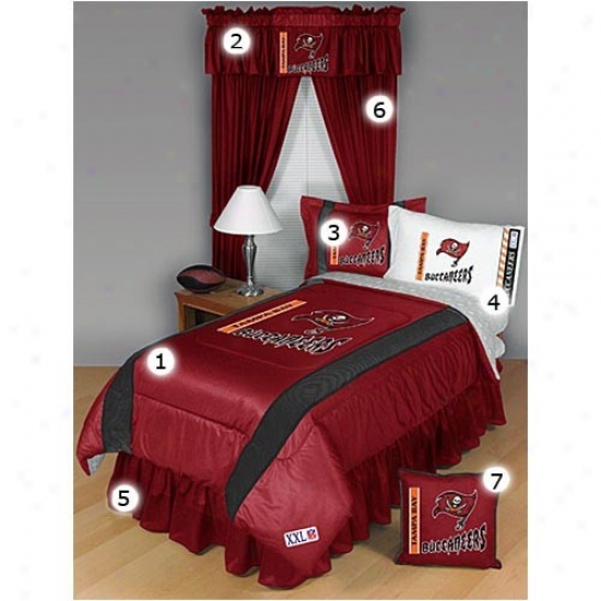 Tampa Bay Bccaneers Full Size Sideline Bedroom Set