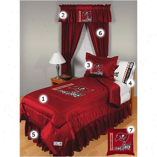 Tampa Bay Buccaneers Queen Size Locker Room Bedroom Set