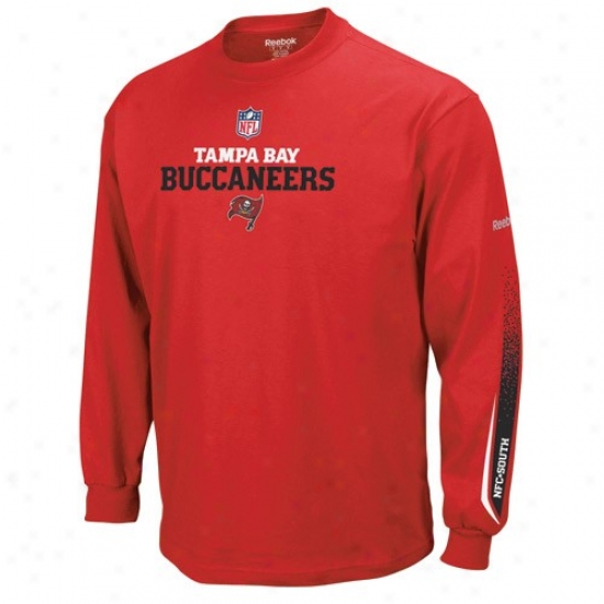 Tampa Bay Bucs Apparel: Reebok Tampa Bay Bucs Red Optimus Long Sleeve T-shirt