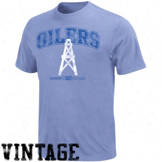 Tennessee Titan T-shirt : Houston Oilers Light Blue Bequest Critical Victory T-shirf