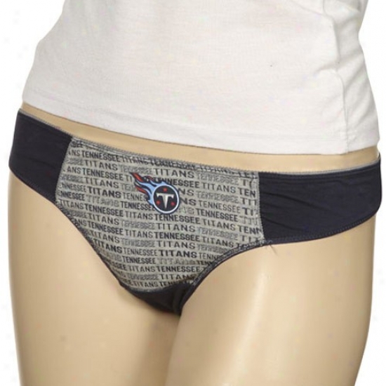 Tennessee Titans Ladies Navy Blue Mystic Memory Thong