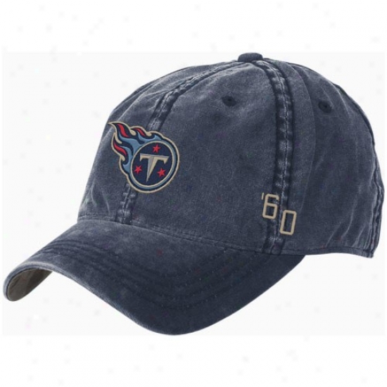 Tennessee Titans Merchandise: Redbok Tennessee Titans Navy Blue Overdye Flex Fit Slouch Hat