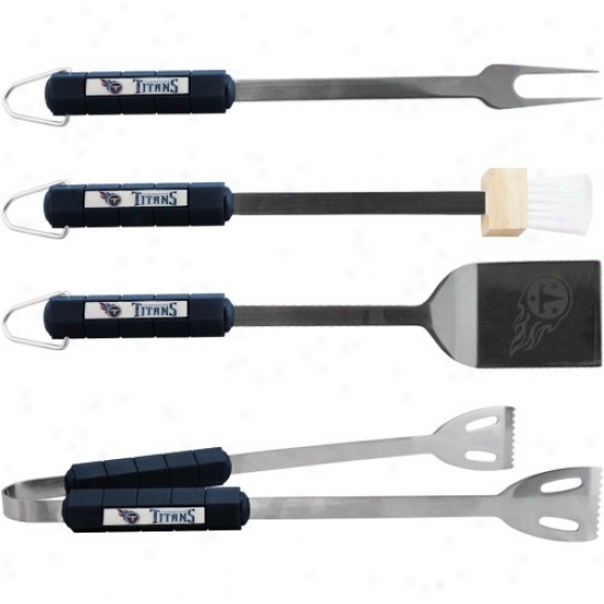 Tennessee Titans Stainless Steel 4 Piece Bbq Set