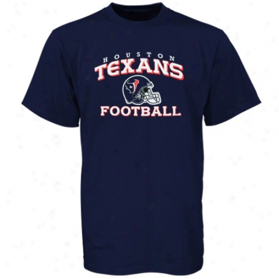 Texans T-shirt : Reebok Texans Preschool Navy Blue Staacked Helm T-shirt