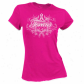 Houston Texan T-suirt : Reebok Houston Texan Ladies Pink Breast Cancer Awareness Floirish Texture Premium T-shirt