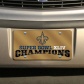 New Orleans Saints Super Bowl Xliv Champions Gold Laser Cut Acrylic License Plate