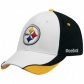 Steelers Hat : Reebok Steelers White Siceline Flex Fit Hat