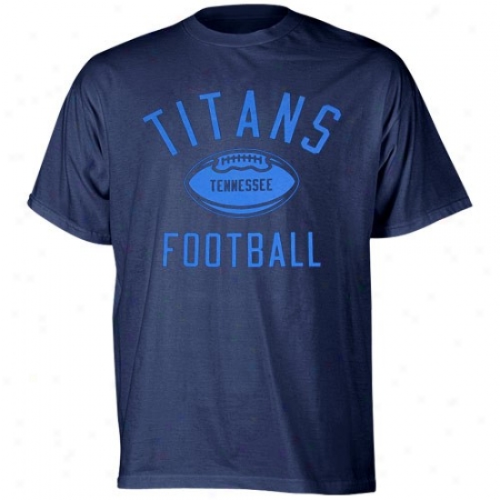 Titans T-shirt : Reebok Titans Navy Blue Work Out T-shirt