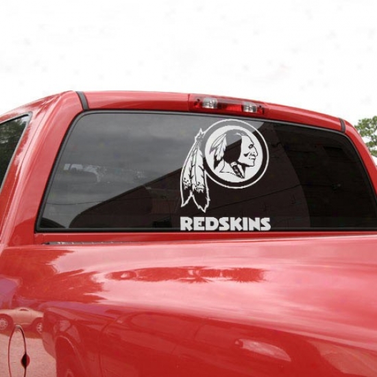 Washington Redskins 18'' X 18'' White Logo Decal