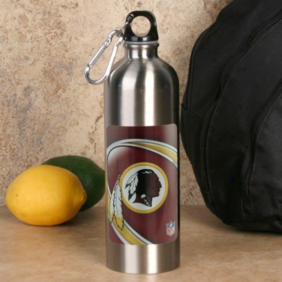 Washington Redskins 750ml Stainless Steel Water Bottle W/ Carabiner Clip