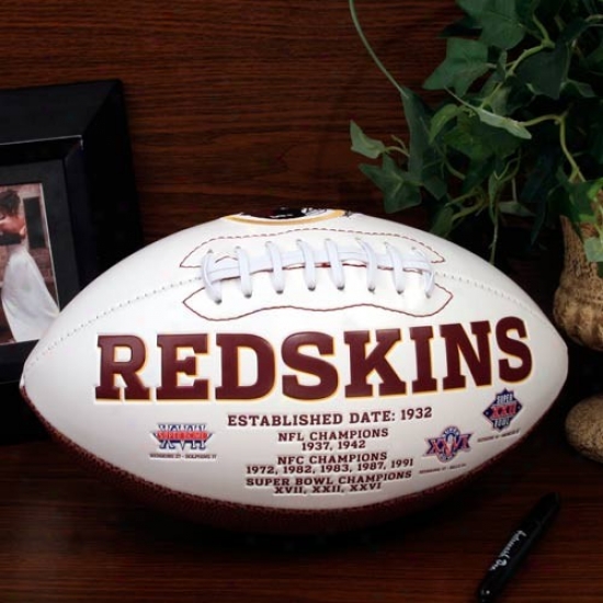 Washington Redskins Official Full Bigness Autograph Football