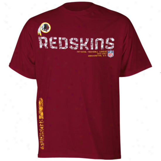 Washington Redskins Tshirts : Reebok Wasjington Redskins Youth Burgundy Sideline Tacon Tshirts
