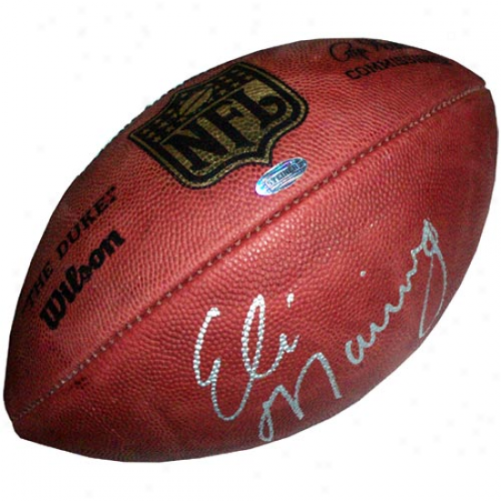 Wilson New York Giantx Eli Manning Autographed Nfl Authentic ''the Duke'' Game Ball