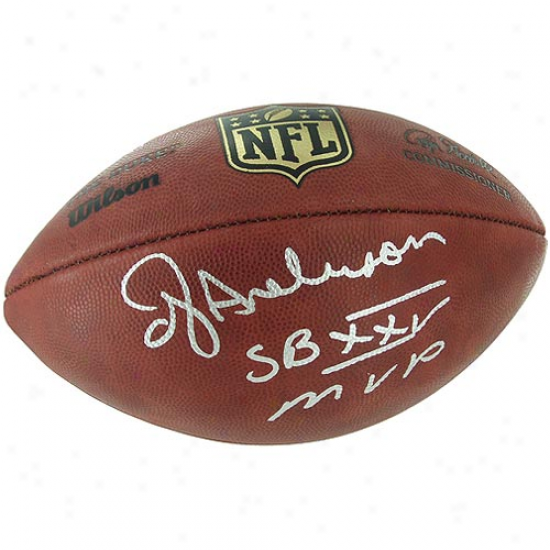 Wilson New York Gisnts Oj Anderson Autographed Nfl Authentic ''the Duke'' Game Ball W/ ''sb Xxv Mvp'' Inscription