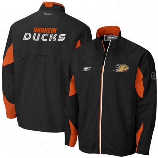 Anaheim Duvk Jacket : Reebok Anaheim Duck Black Astrodynamic Full Zip Jacket