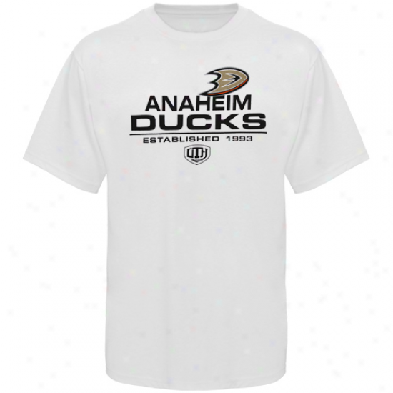 Anaheim Duck Shirt : Old Time Hockey Anaheim Duck White Zeno Shirt