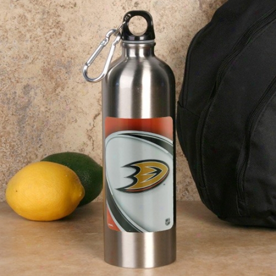 Anaheim Ducks 750ml Stainless Steel Water Bottle W/ Carabiner Clip