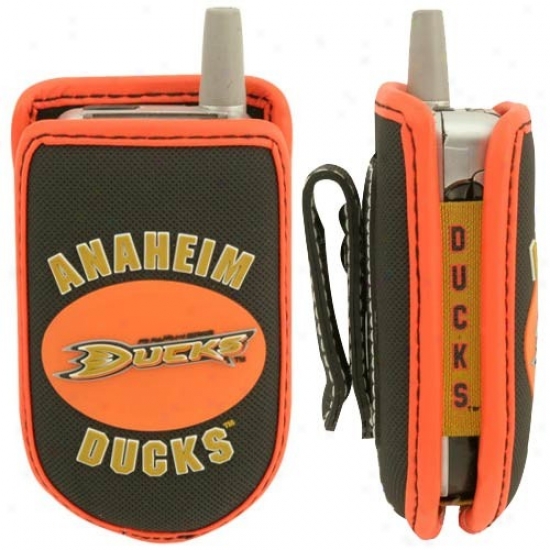 Anaheim Ducks Black Game Wear Hockey Puck Cell Phone Case