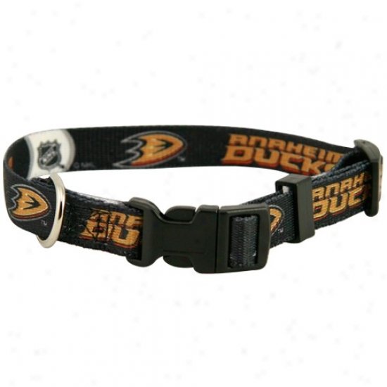 Anaheim Ducks Black Pet Collar