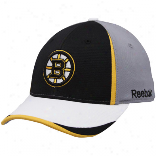 Boston Bruin Hat : Reebok Boston Bruin Youth Gray 2010 Draft Day Flex Fit Hat