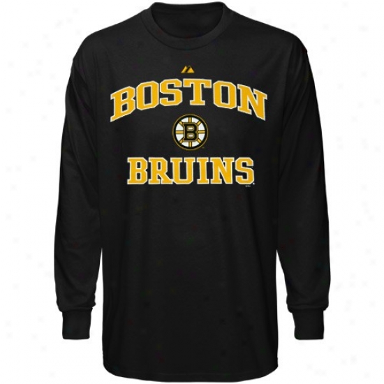 Boston Bruin Tees : Majestic Boston Bruin Mourning Heart And Soul Ii Tees