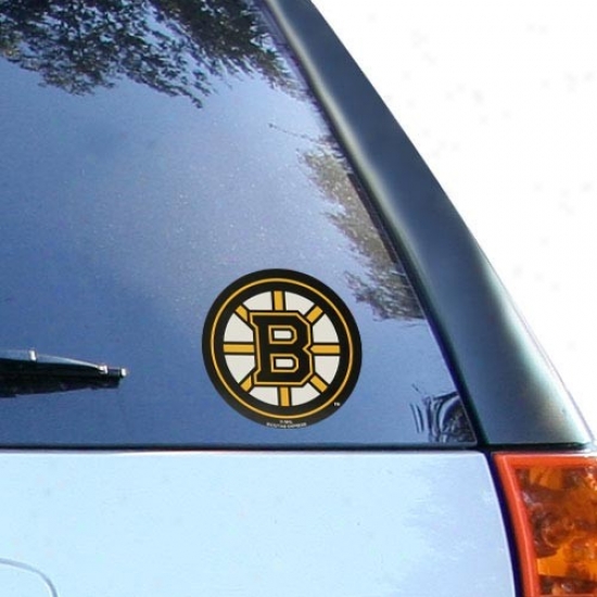 Boston Bruins Round Vinyl Hockey Puck Decal