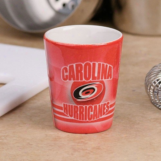 Carolina Hurricanes Red Slapshot Ceramic Shot Glass