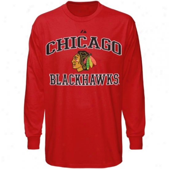 Chivago Blackhawk T Shirt : Majestic Chicago Blackhawk Red Heart And Active power Ii T Shirt