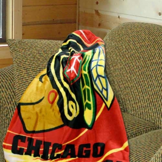 Chicago Blackhawks 50x60 Royal Plush Blanket Throw