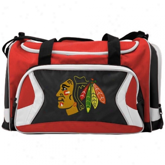 Chicago Blackhawks Red Team Logo Duffle Bag