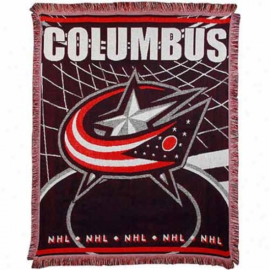 Columbus Blue Jackets Jacquard Woven Blanket Throw