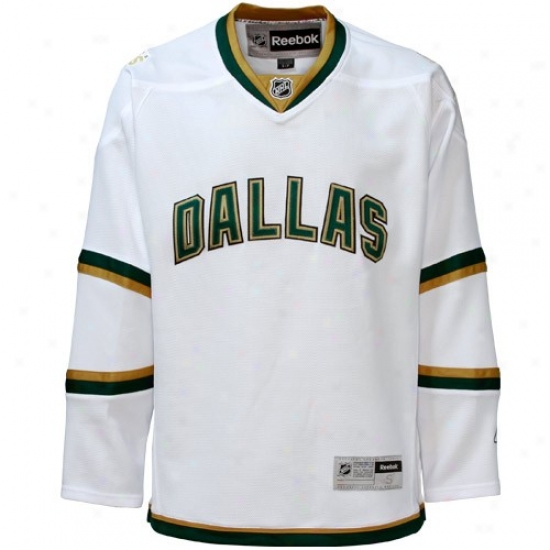 Dallas Stars Jerseys : Reebok Dallas Stars White Premier Hockey Jerseys