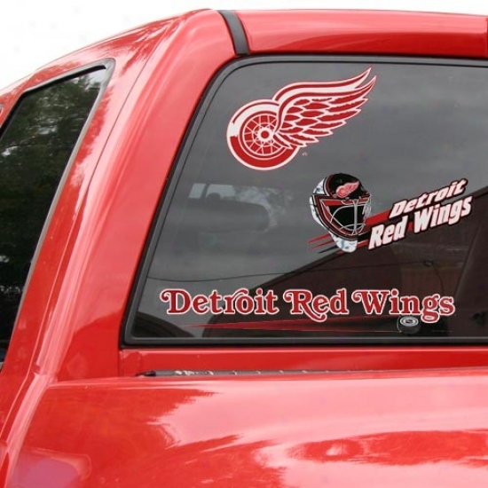 "detroit Red Wings 11"" X 17"" Window Cljngs Sheet"