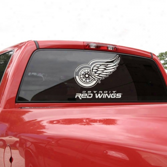 Detroit Red Wings 18x18 White Logo Decal